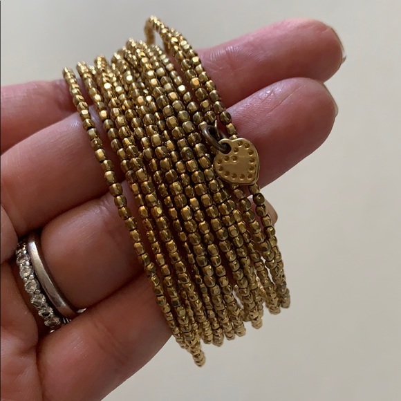 Stella and Dot Bardot Spiral Bangle Bracelet Gold - Picture 6 of 7